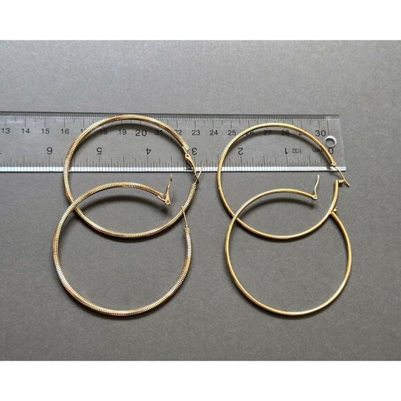 Lot Of 15 Vintage Fashion Hoop And Dangle Earrings - Picture 2 of 9